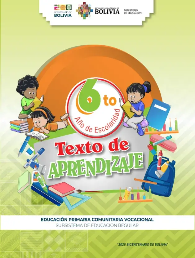 Texto de Aprendizaje Sexto de Primaria 2025 COMPLETO