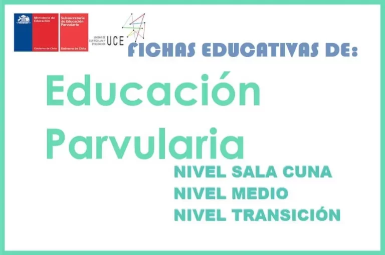 Fichas Educativas de Educación Palvularia del Ministerio de Educación de Chile